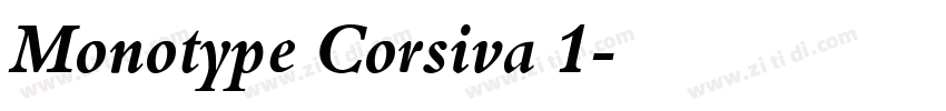 Monotype Corsiva 1字体转换